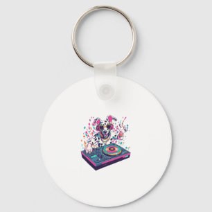 DJ Dalmatian � EDM Rave Party Dog Sleutelhanger