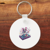 DJ Dalmatian � EDM Rave Party Dog Sleutelhanger (Voorkant)