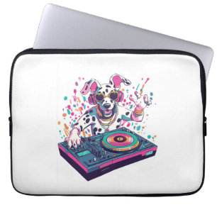 DJ Dalmatiër � EDM Rave Feest Hond Laptop Sleeve