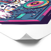 DJ Dalmatiër � EDM Rave Feest Hond Poster (Hoek)