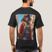 DJ Dames Zwart T-Shirt Design (Achterkant)