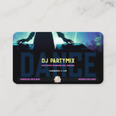 DJ Dance Party Forest Rave Twin Decks Visitekaartje (Achterkant)