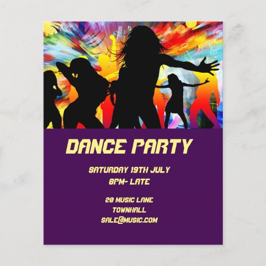 DJ Dance Party Nightclub disco Flyer (Voorkant)