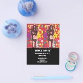 DJ Dance Party Nightclub disco retro Flyer (Enkel)