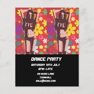 DJ Dance Party Nightclub disco retro Flyer