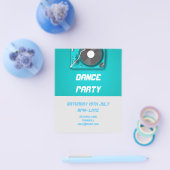 DJ Dance Party Retro Nightclub disco Flyer (Enkel)