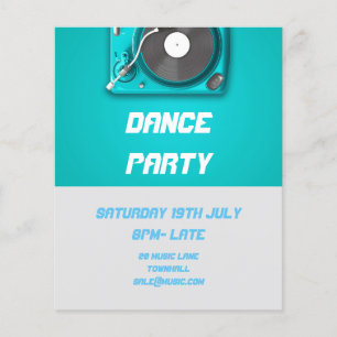 DJ Dance Party Retro Nightclub disco Flyer