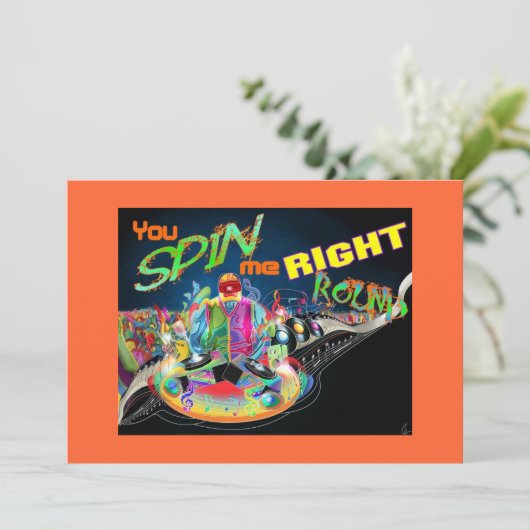 DJ Dance Party-uitnodiging Kaart (Staand voorkant)