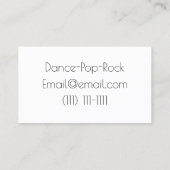 dj dans visitekaartje (Achterkant)