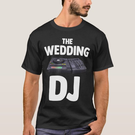 DJ - De bruiloft DJ Platenspeler Muziek Nieuwighei T-shirt (Voorkant)