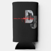 DJ De muziek voelen Seltzer Blikjeskoeler (Achterkant)