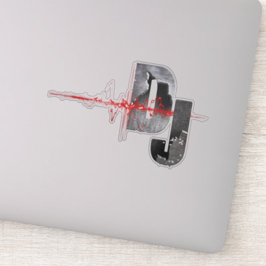 DJ De muziek voelen Sticker (Detail)