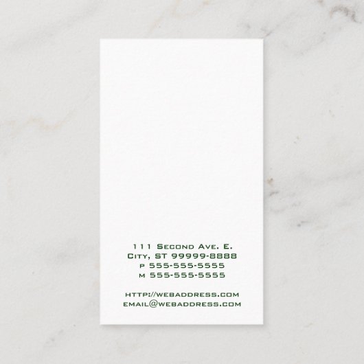 DJ Dee Jay Platenspeler Visitekaartje (Achterkant)