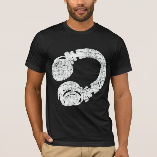 DJ deejay cool black T-shirt (Voorkant)