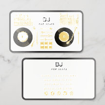 DJ Deejay Draaitafel Record Wit & Metallic Goud