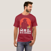 DJ Deejay Funny In A DJ Not A Jukebox Retro T-shirt (Voorkant volledig)