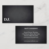 DJ Deejay Professional, gebold tekst, zwart, moder Visitekaartje (Voorkant / Achterkant)