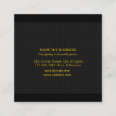 DJ Deejay Professional Gold Faux-muziekdocent Vierkante Visitekaartje (Achterkant)