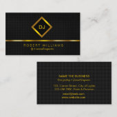 DJ Deejay Professional Gold Faux-muziekdocent Visitekaartje (Voorkant / Achterkant)