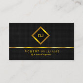 DJ Deejay Professional Gold Faux-muziekdocent Visitekaartje (Voorkant)