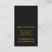 DJ Deejay Professional Gold Faux-muziekdocent Visitekaartje (Achterkant)