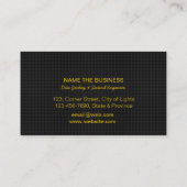 DJ Deejay Professional Gold Faux-muziekdocent Visitekaartje (Achterkant)