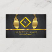 DJ Deejay Professional Headphone Gold Faux-muziek Visitekaartje (Voorkant)