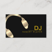 DJ Deejay Professional Headphone Gold Faux-muziek Visitekaartje (Voorkant)