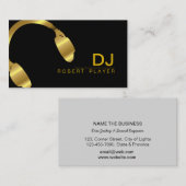 DJ Deejay Professional Headphone Gold Music Visitekaartje (Voorkant / Achterkant)