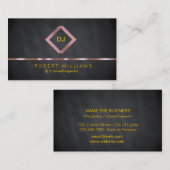 DJ Deejay Professional Roos Gold Faux-muziek Visitekaartje (Voorkant / Achterkant)