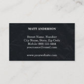 DJ Deejay Professional Vette Tekst Cool Zwart Mode Visitekaartje (Achterkant)