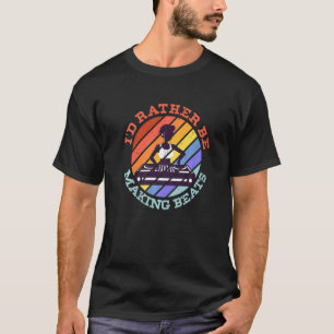 DJ Deejay Retro Music Platenspeler Hoofdtelefoon T-shirt