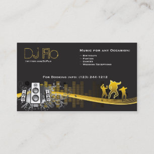 DJ - deejays muziekcoördinator Visitekaartje