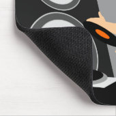 DJ die vinyl draait op het dek Muismat (Hoek)