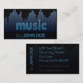 DJ Digital Equalizer Music Wave Wall Visitekaartje (Voorkant / Achterkant)