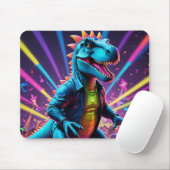 DJ Dinosaur Party Met Neon Lights Muismat (Met muis)