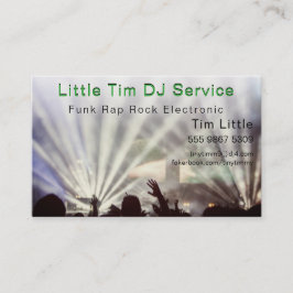 DJ Disc Jockey Elektronisch Huwelijksfototemplate Visitekaartje