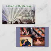 DJ Disc Jockey Elektronisch Huwelijksfototemplate Visitekaartje (Voorkant / Achterkant)