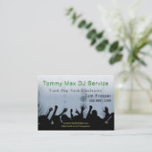 DJ Disc Jockey Funk Rap Rock Fotosjabloon Visitekaartje (Staand voorkant)