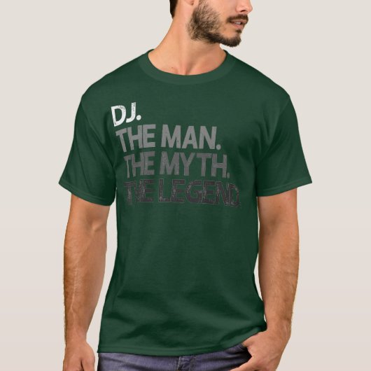 DJ Disc Jockey Het Man Myth Legend Gift Premium T-shirt (Voorkant)