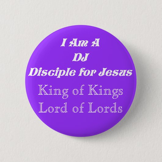 DJ-Disciple voor Jesus_ Ronde Button 5,7 Cm (Voorkant)