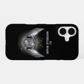 DJ Disco Ball Wings iPhone 16 Hoesje (Achterkant horizontaal)