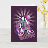 DJ disco - Wenskaart Kaart (Gele Bloem)