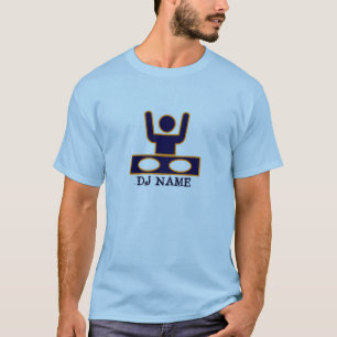 DJ Disk jockey dejay aanpasbare bewerkbare naam T-shirt