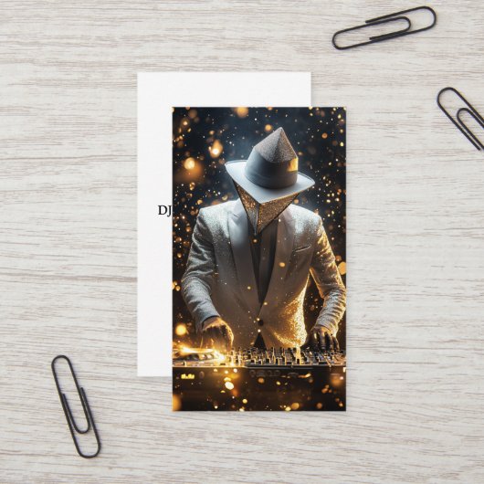 DJ Disk Jockey Electronic Visitekaartje (Voorkant / Achterkant in situ)