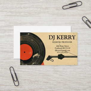DJ Disk Jockey Electronic Visitekaartje