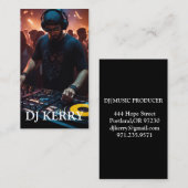 DJ Disk Jockey Electronic Visitekaartje (Voorkant / Achterkant)