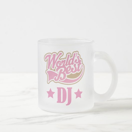 Dj Disk Jockey Gift (beste werelden) Matglas Koffiemok (Rechts)