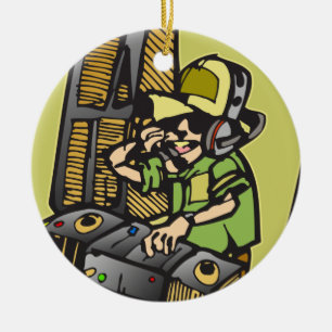 DJ Disk Jockey Keramisch Ornament
