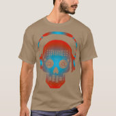 DJ Disk Jockey Skull Design for Platenspeler Mixer T-shirt (Voorkant)